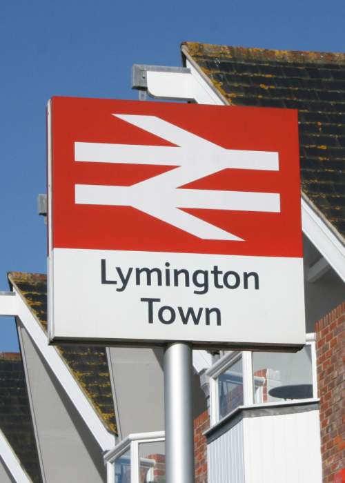 Lymington Town train station in the New Forest