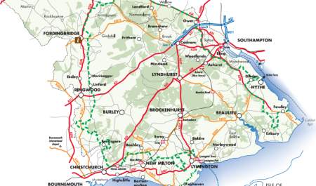 Printed map of the New Forest