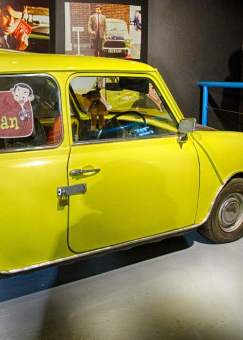 Mr Beans mini on display at National Motor Museum Beaulieu in the New Forest