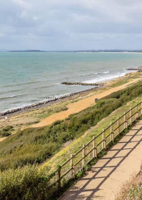 View along Barton Clifftop on the New Forest Coastline