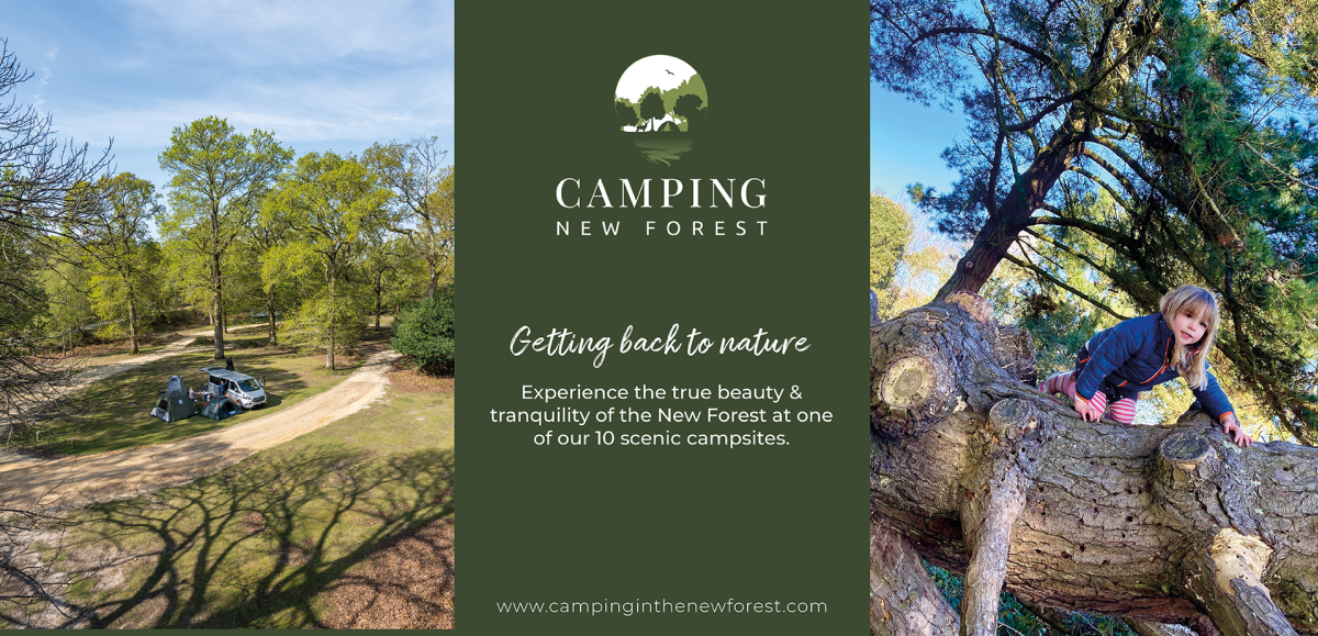 Camping New Forest Banner - May 2023